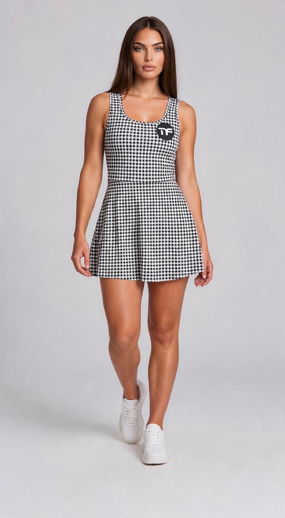 Womenʼs One-Piece Tennis Skirt with built in shorts with pockets