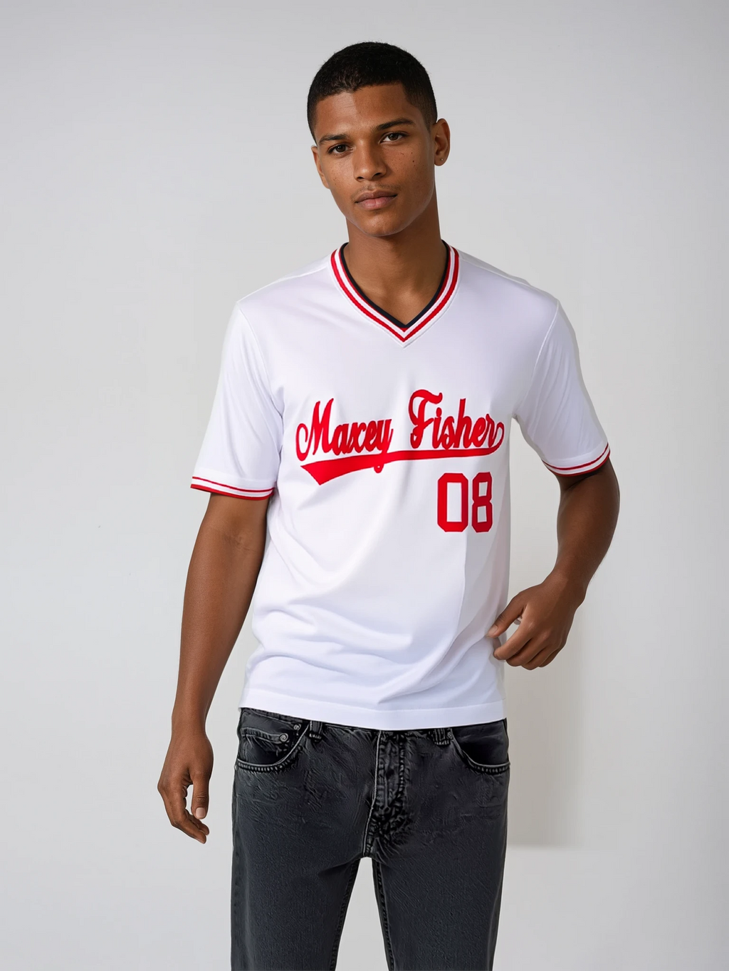 Maxey Fisher Custom Baseball Jersey (V-Neck)