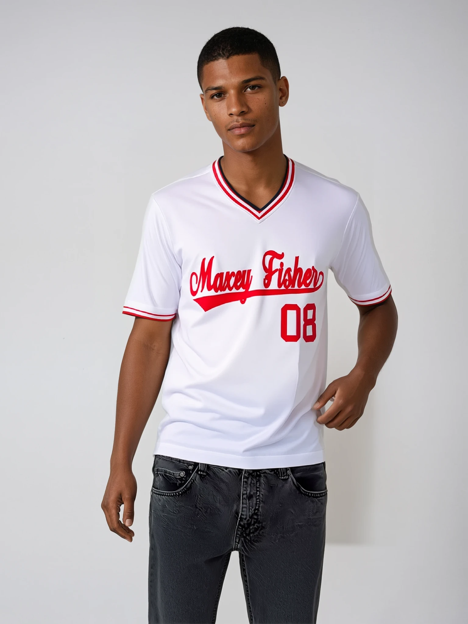 Maxey Fisher Custom Baseball Jersey (V-Neck)