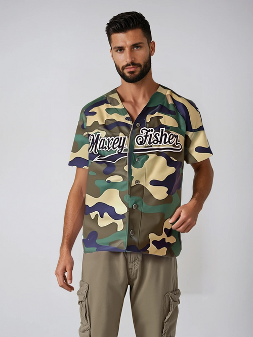 Maxey Fisher Custom Baseball Jersey (Button)