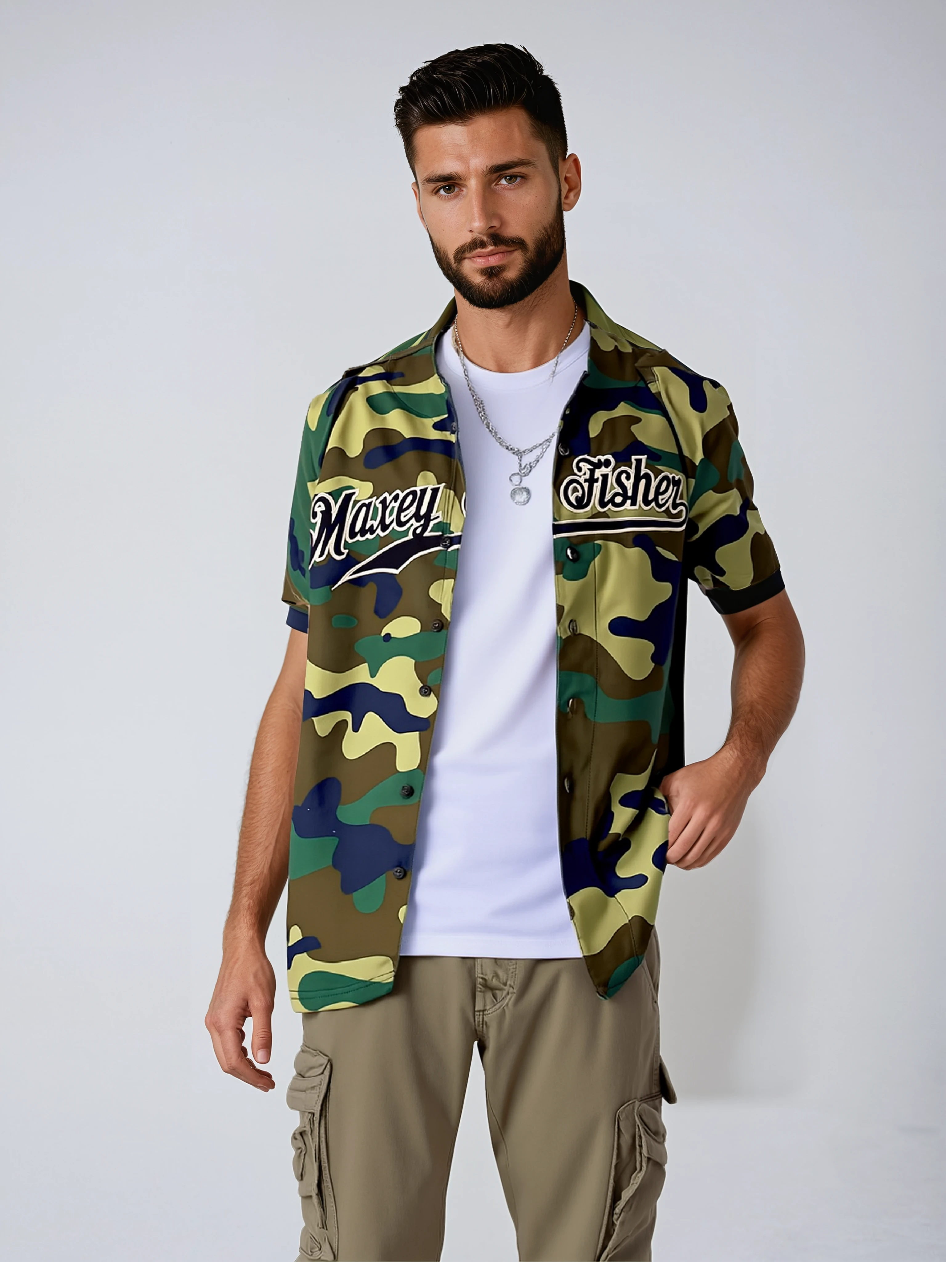 Maxey Fisher Custom Baseball Jersey (Button)
