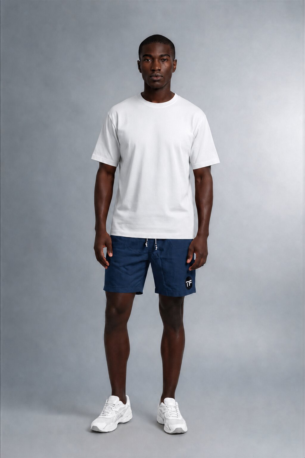 Men's Linen Blend Shorts with Elastic Waist Drawstring