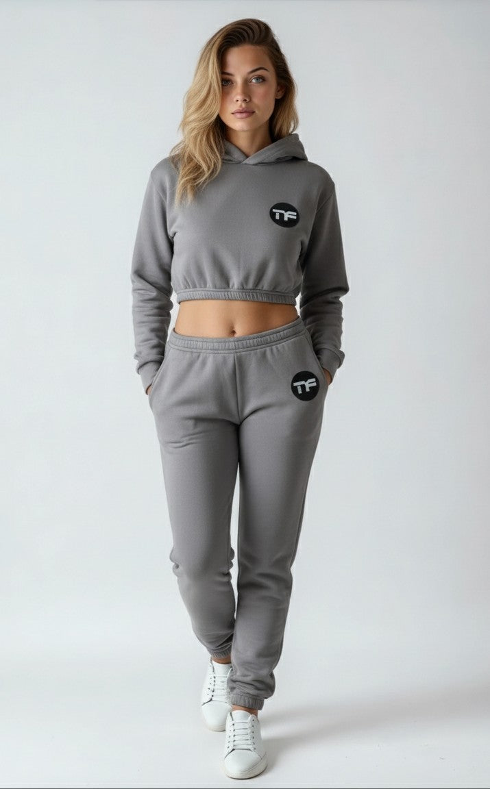 Women’s Hoodie 2 Piece Crop Jogger Sets
