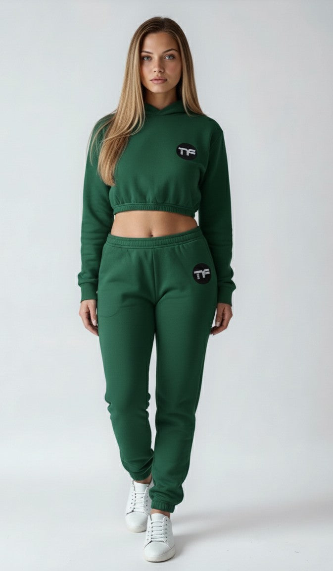 Women’s Hoodie 2 Piece Crop Jogger Sets