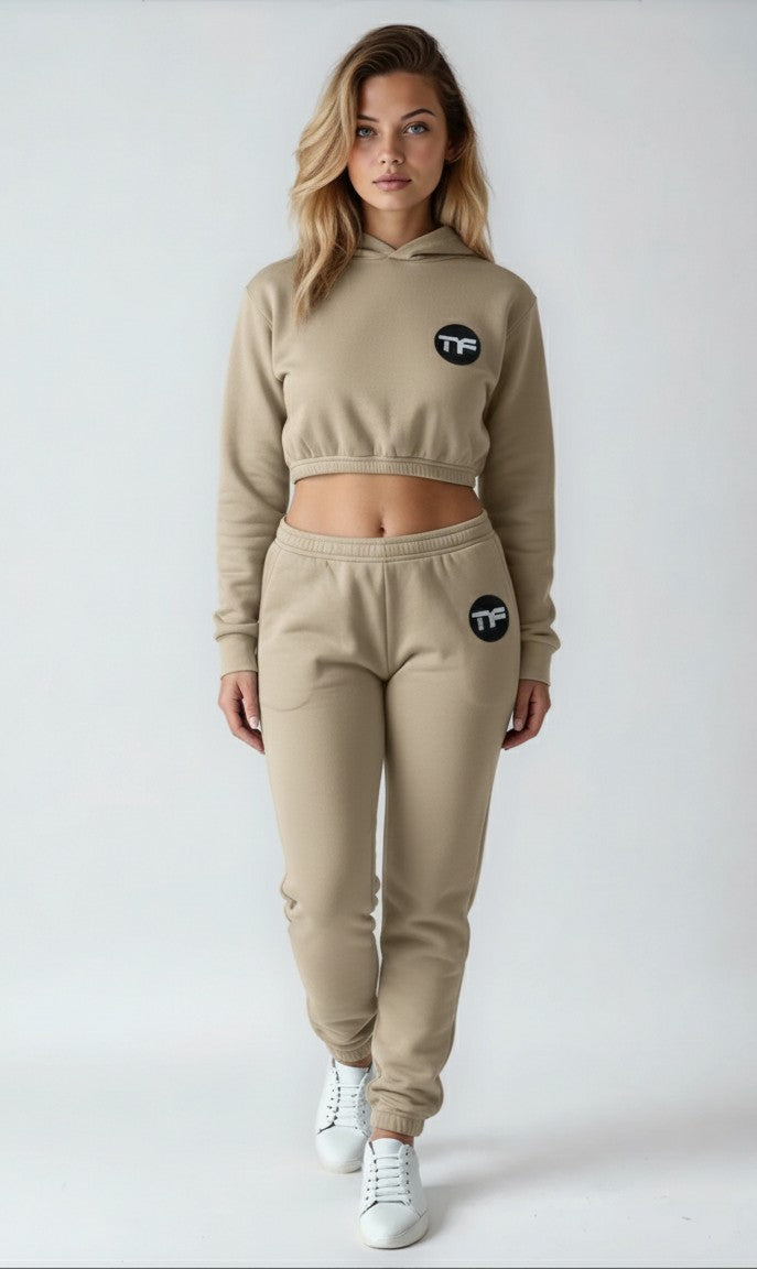 Women’s Hoodie 2 Piece Crop Jogger Sets