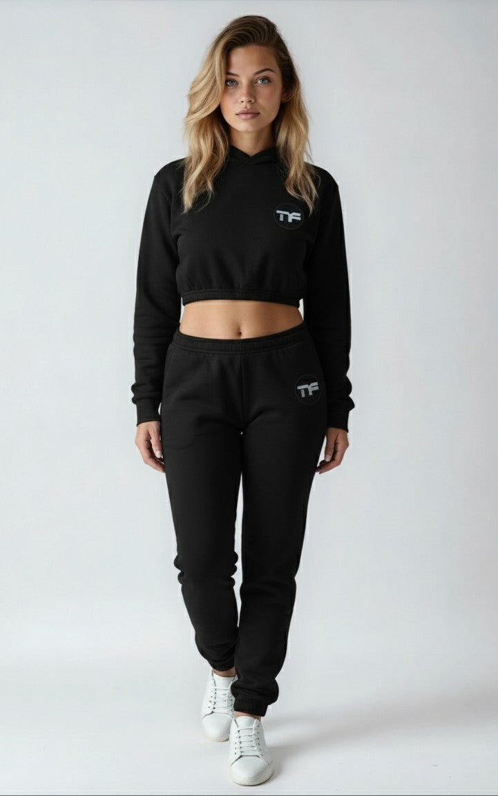 Women’s Hoodie 2 Piece Crop Jogger Sets