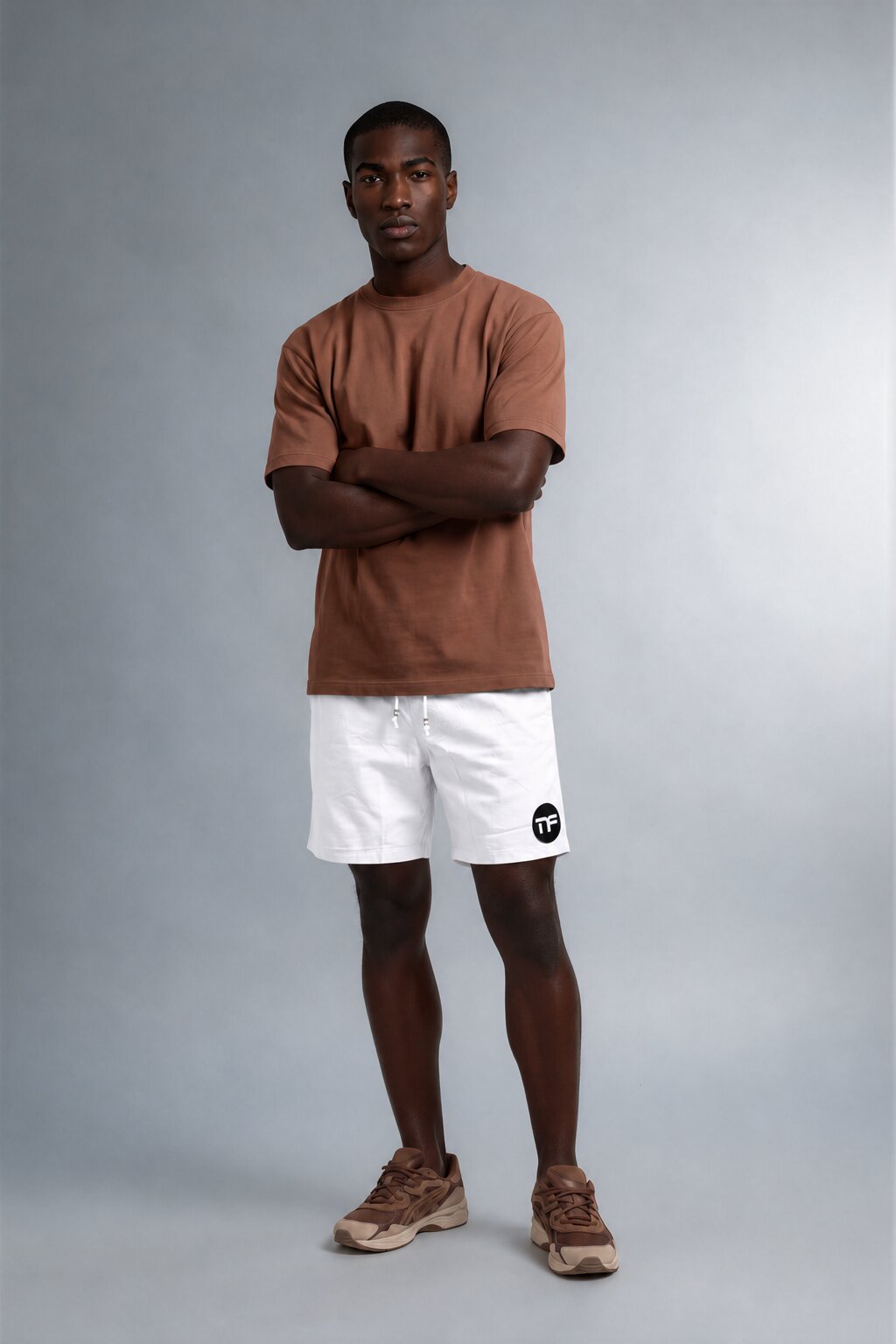 Men's Linen Blend Shorts with Elastic Waist Drawstring